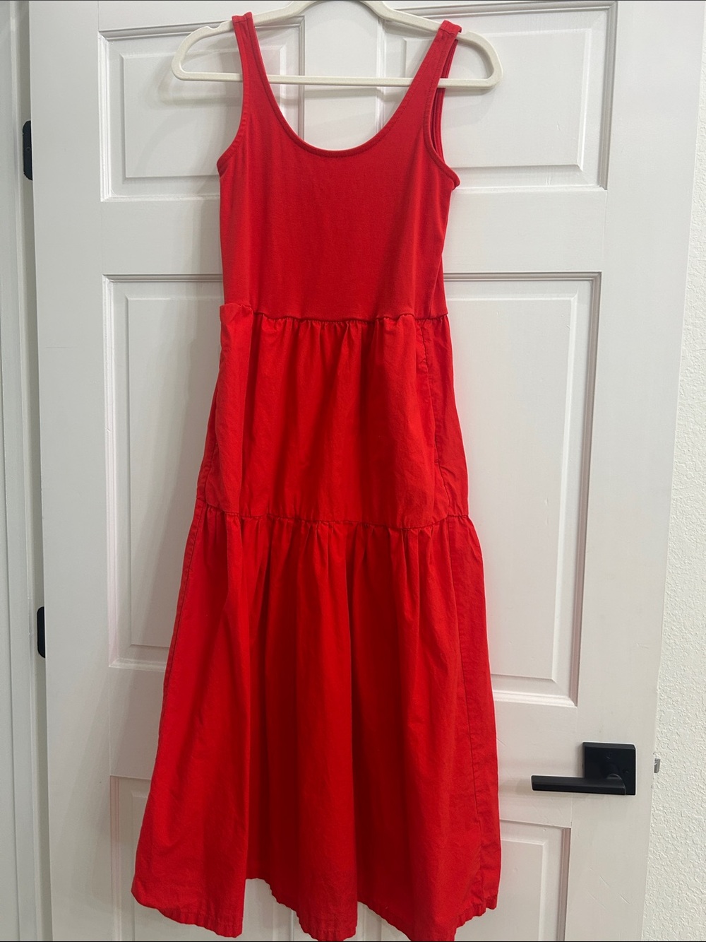 J. Crew Red Sleeveless Maxi Dress